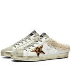 Golden Goose Women's Super-Star Leather Sneakers in White/Ice/Beige