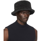 Marni Grey Wool Faux-Fur Bucket Hat