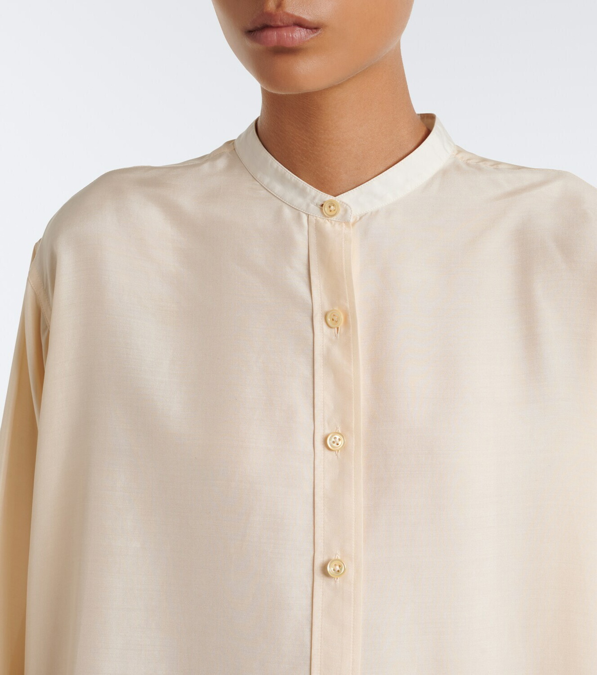 The Row Lula silk satin shirt