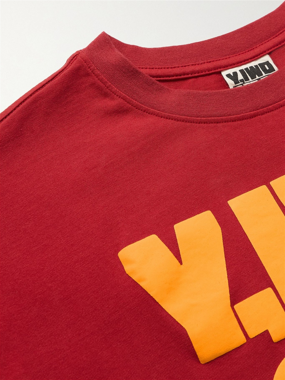 Y,IWO - Gold's Gym Cropped Logo-Print Cotton-Jersey T-Shirt - Red Y,IWO
