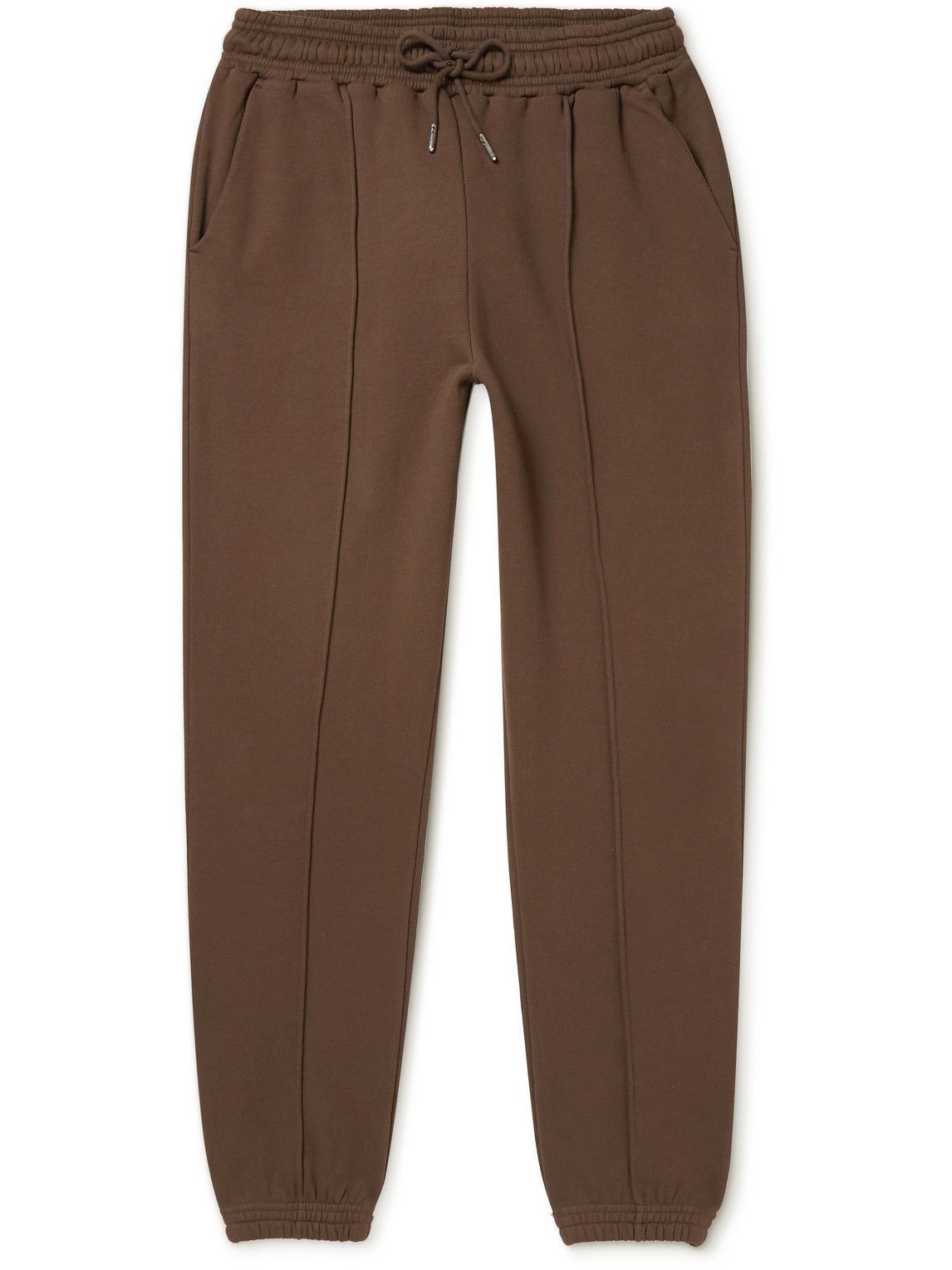 Photo: Ninety Percent - Tapered Organic Cotton-Jersey Sweatpants - Brown