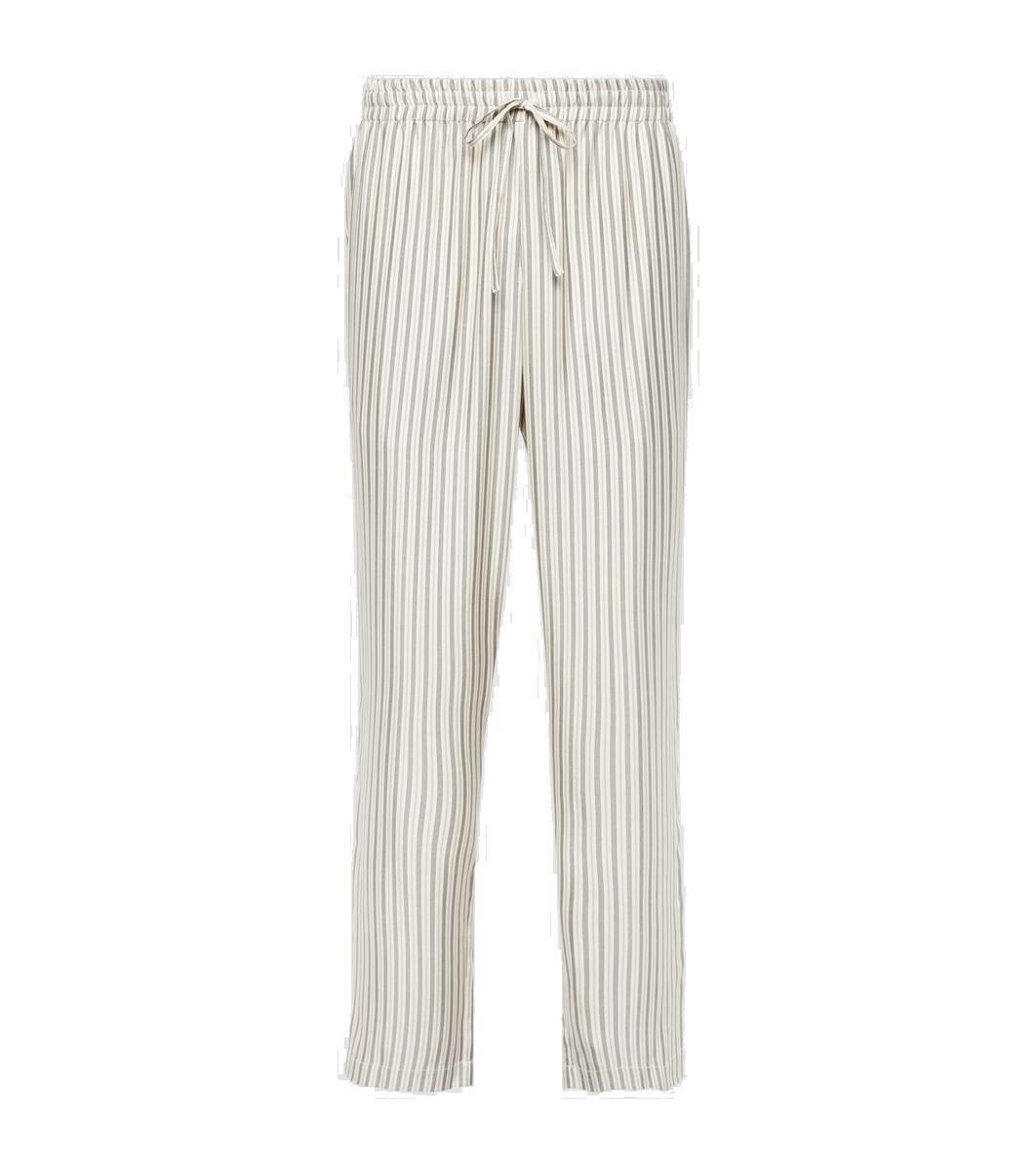 Photo: Le Kasha Striped silk straight pants