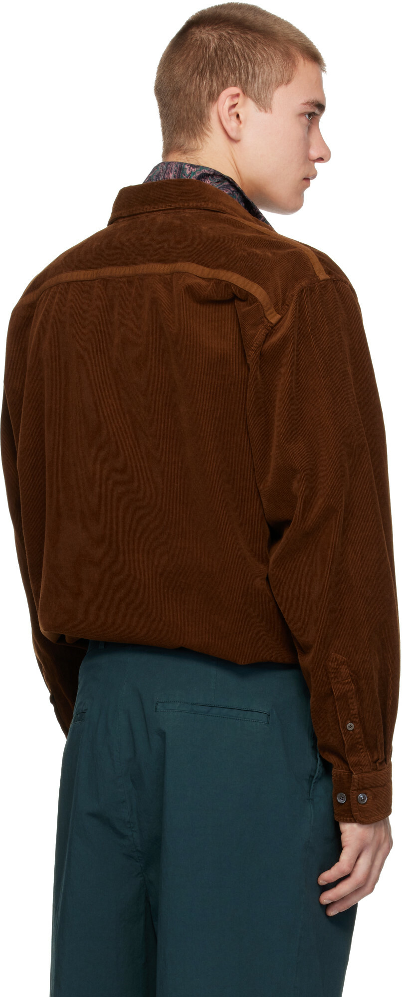 Dries Van Noten Brown Corduroy Shirt