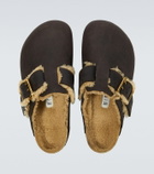 Birkenstock Boston nubuck and shearling clogs