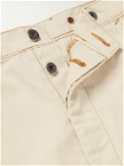 KAPITAL - Lumber Straight-Leg Embroidered Cotton-Canvas Cargo Trousers - Neutrals