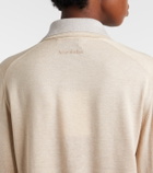 Acne Studios Silk, wool, and cashmere polo sweater