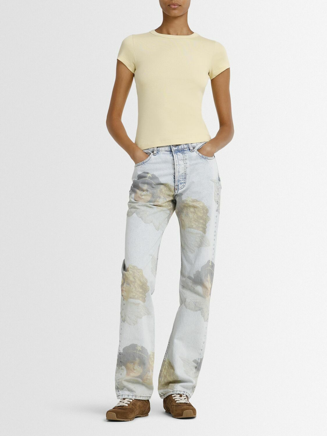 FIORUCCI Angel Print Straight Fit Jeans