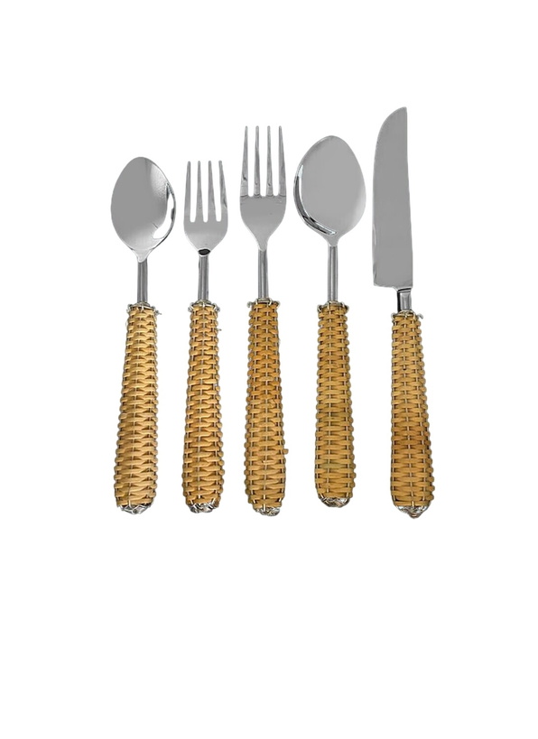 Photo: Les-Ottomans Rattan Cutlery Set