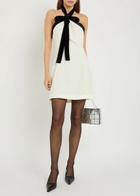 Simkhai Jolie Bow-embellished Crepe Mini Dress Ivory
