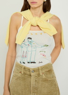 Bode Companion Embroidered Cotton Tank Cream