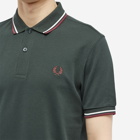 Fred Perry Authentic Men's Slim Fit Twin Tipped Polo Shirt in Night Green