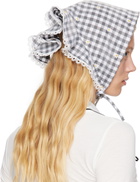 Anna Sui Black & White Ruffle Headscarf