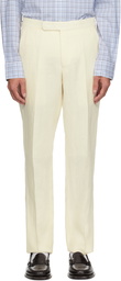 Polo Ralph Lauren Off-White Linen Suit Trousers