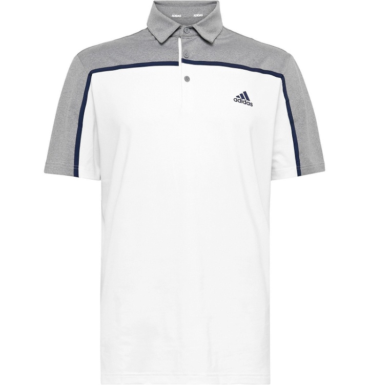 Photo: Adidas Golf - Ultimate 365 Colour-Block Stretch-Jersey Golf Polo Shirt - White