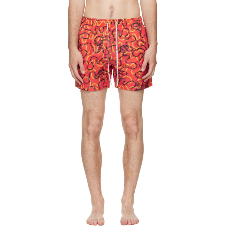 Photo: Vivienne Westwood Orange Surf Boxer Swim Shorts