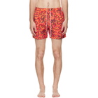 Vivienne Westwood Orange Surf Boxer Swim Shorts