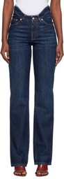 Jean Paul Gaultier Blue 'The Curved' Jeans
