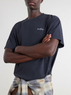 SECOND / LAYER - Printed Cotton-Jersey T-Shirt - Blue