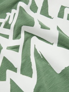 DISTRICT VISION - Tadasana Printed Stretch-Jersey T-Shirt - Green