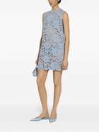 Dolce & Gabbana DG-Logo Floral-Lace Mini Dress