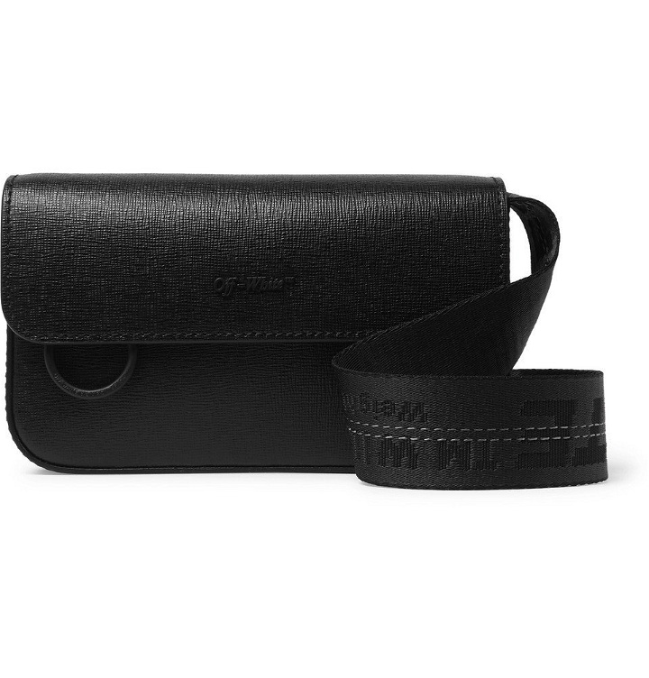 Photo: Off-White - Cross-Grain Leather Messenger Bag - Black
