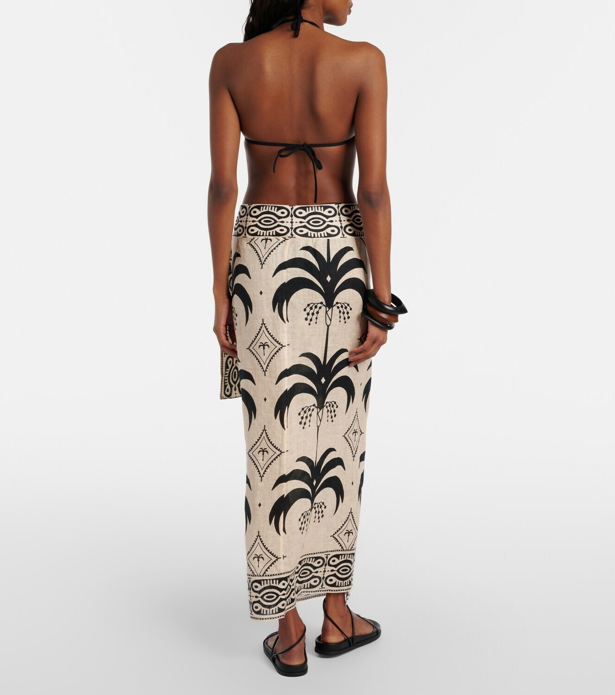 Johanna Ortiz Printed linen beach cover-up