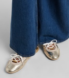Chloé Chloé Kick metallic leather flats