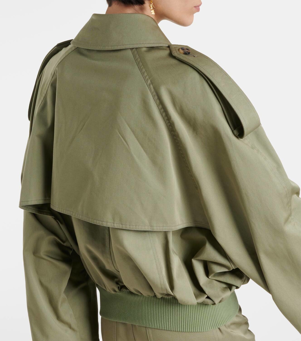 【LOEWE】バルーンコットンギャバジンジャケット Balloon cotton gabardine jacket in blue - Loewe | Mytheresa