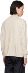 AURALEE Beige Seamless Turtleneck