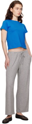 LESET Gray Lauren Crop Drawstring Lounge Pants