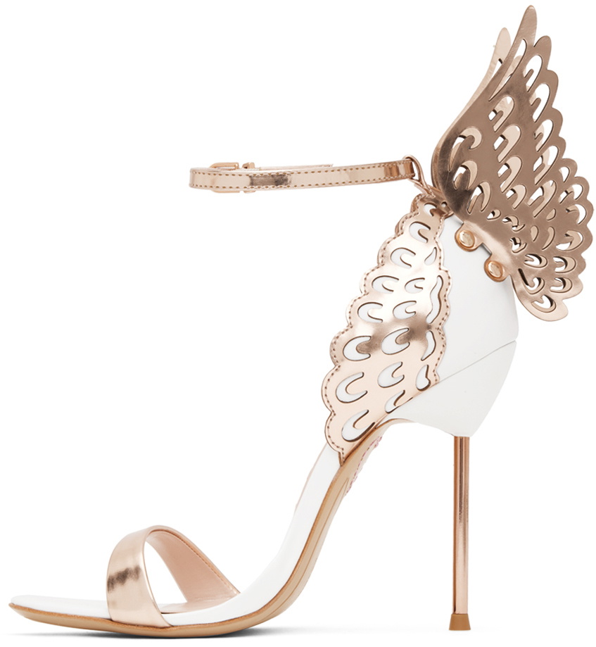 Sophia Webster White Evangeline Heeled Sandals
