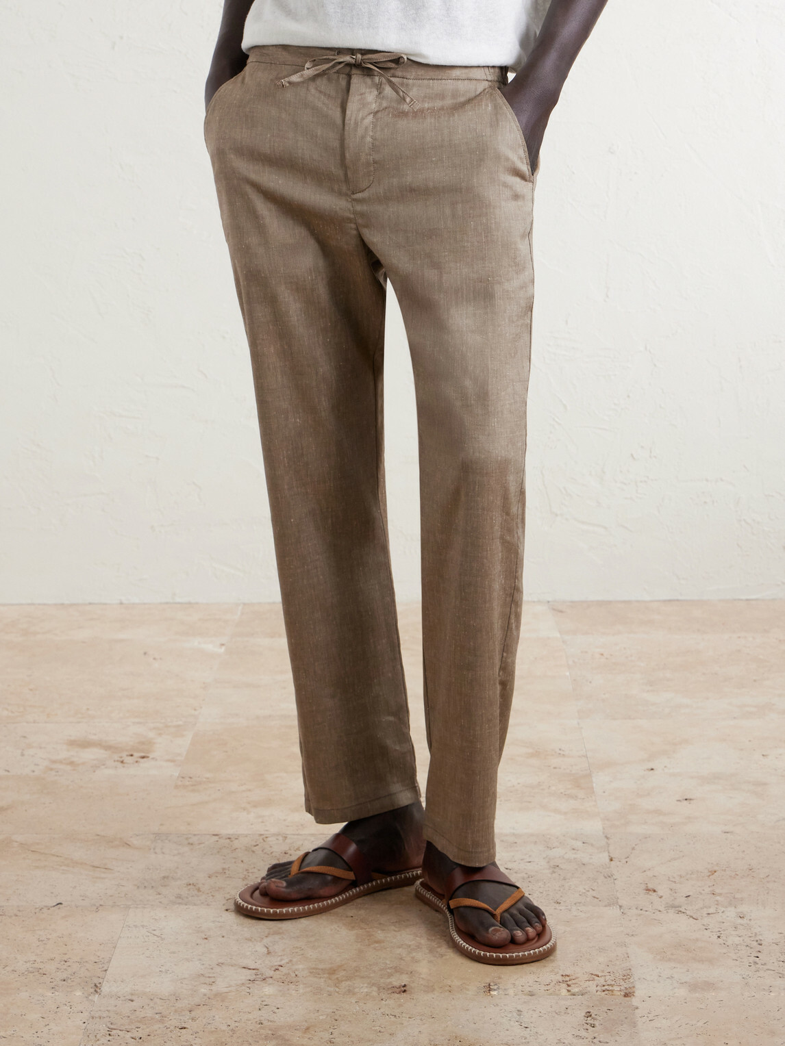 Frescobol Carioca - Straight-Leg Cotton Suit Trousers - Neutrals