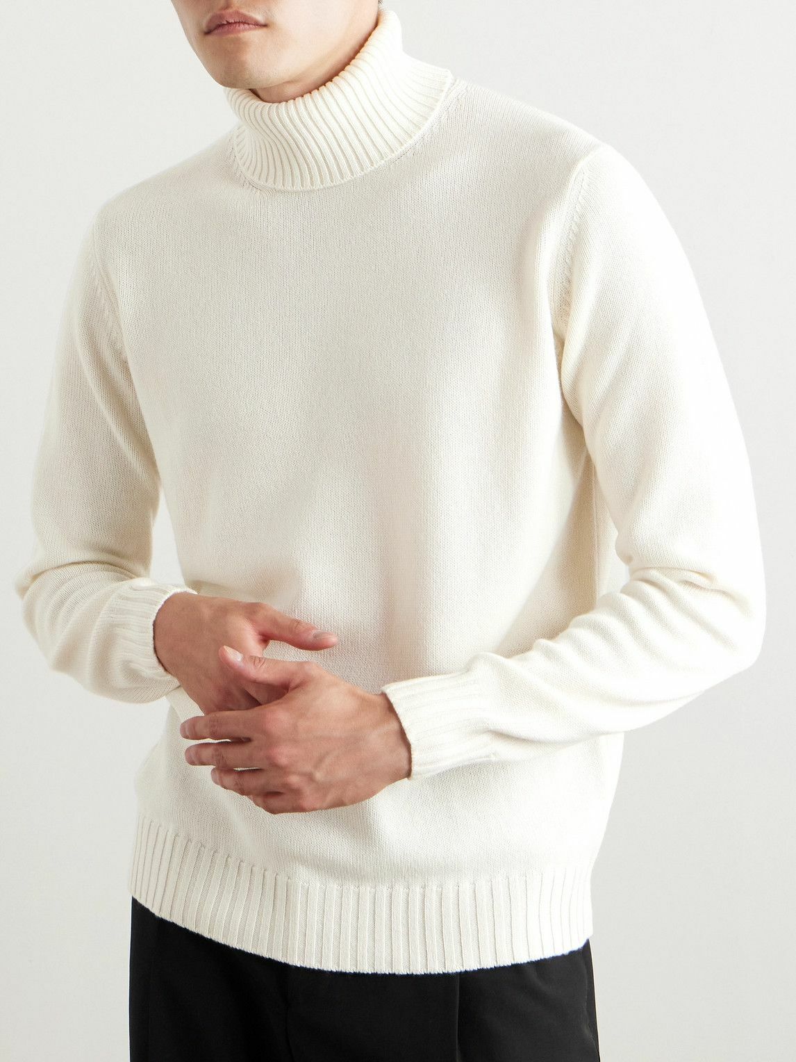 Thom Sweeney - Cashmere Rollneck Sweater - Neutrals