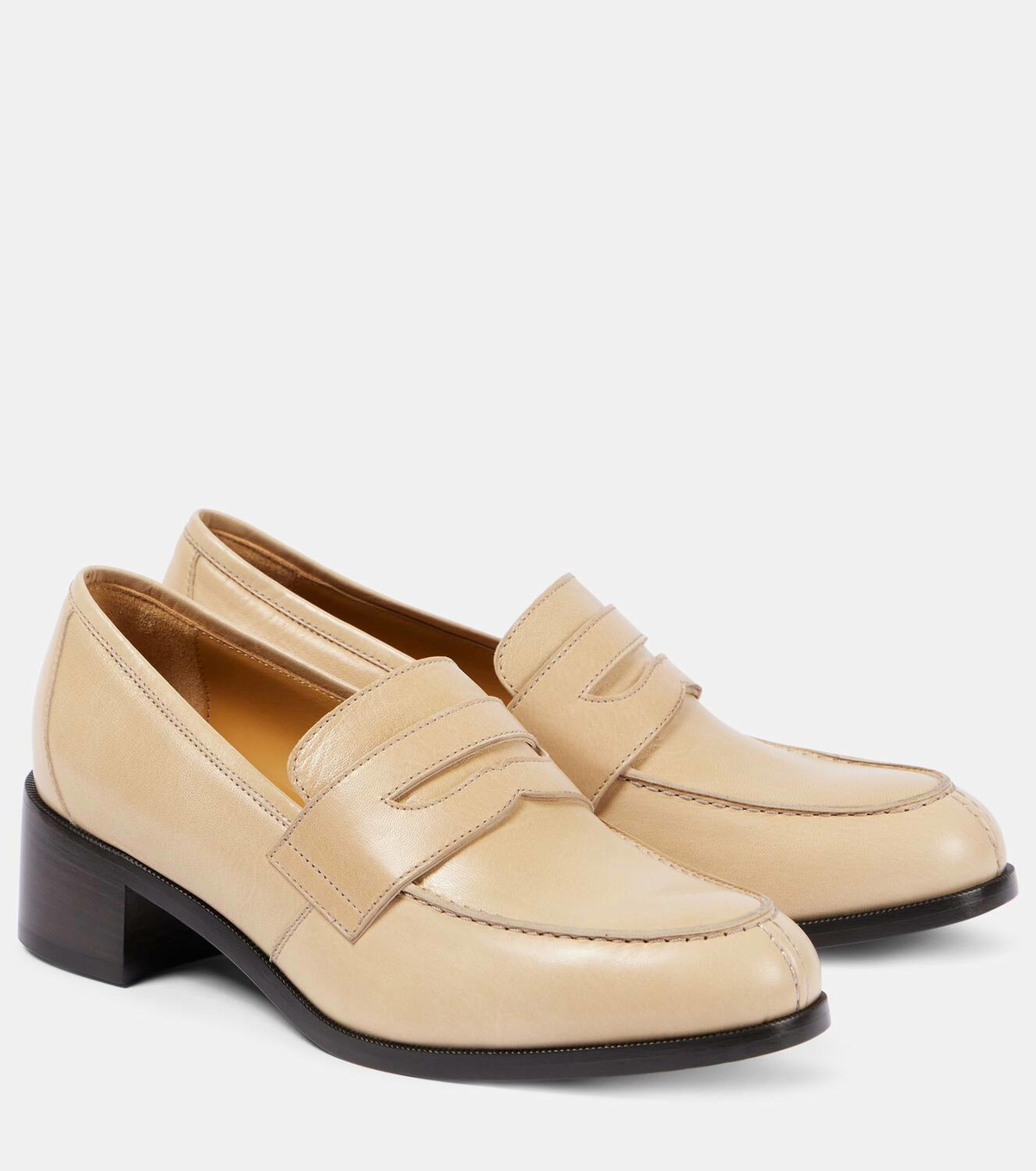 The Row Vera leather loafer pumps The Row