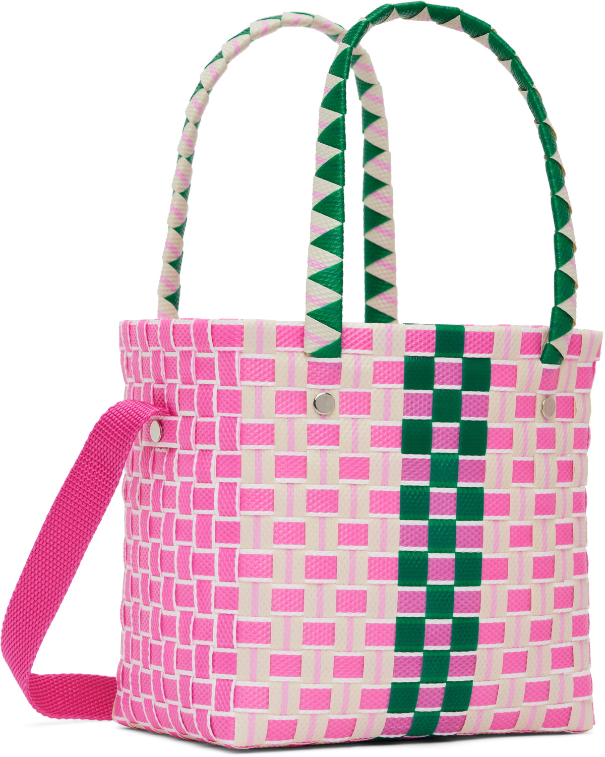Marni Kids Multicolor Woven Basket Bag Marni