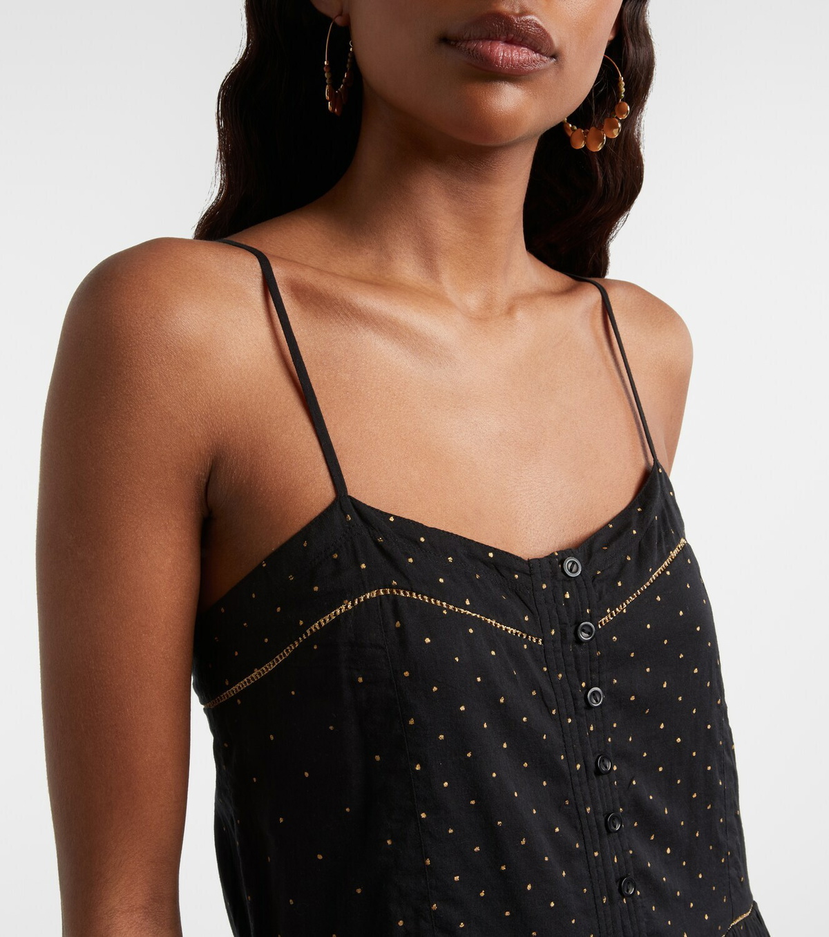 Marant Etoile Vickie polka-dot cotton romper
