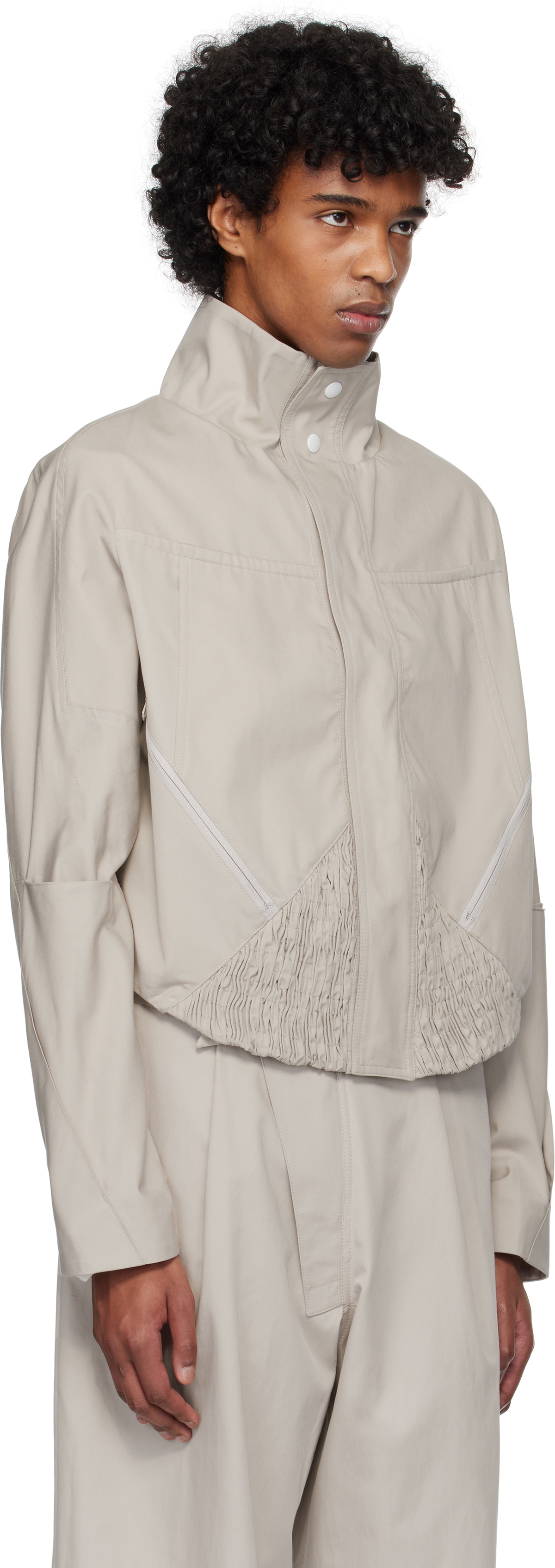 Kiko Kostadinov Off-White Zafar Cropped Jacket Kiko Kostadinov