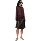 The Frankie Shop Burgundy Peri Georgette Shirt
