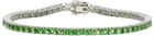 Hatton Labs Silver & Green Tennis Bracelet