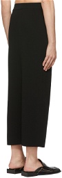 AURALEE Black Wool Midi Skirt