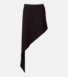 Alaïa Asymmetric poplin miniskirt