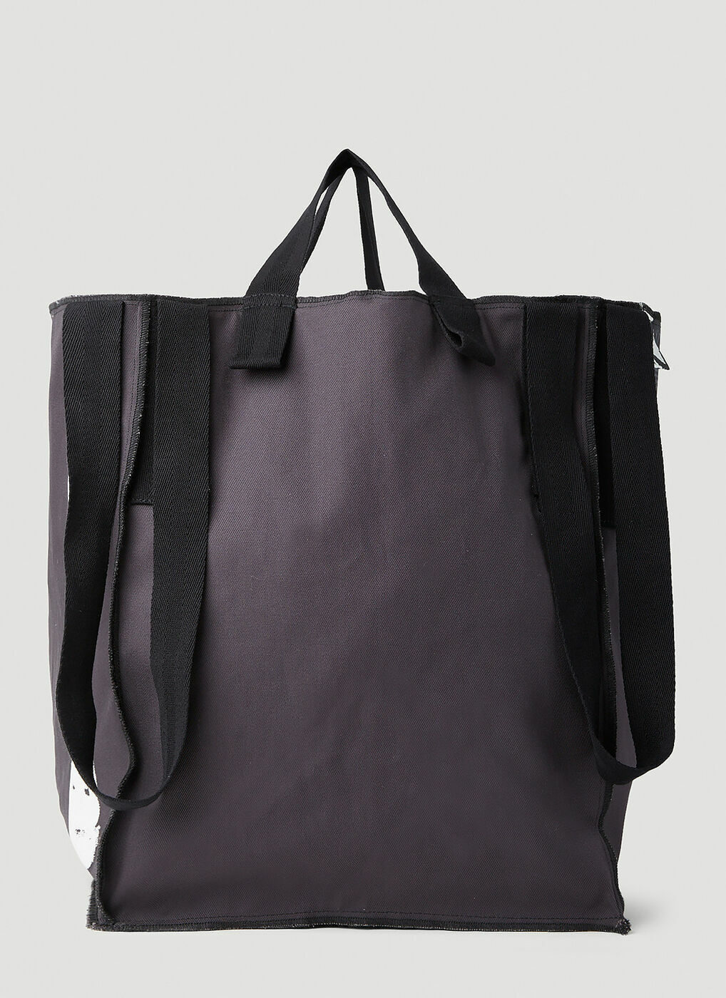 BIG COATING TOTE BAG IN BLACK