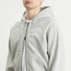 Dime Men's Classic Small Logo Zip Hoodie in Heather Gray