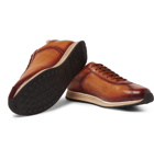 Officine Creative - Keino Polished-Leather Sneakers - Men - Brown
