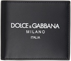 Dolce & Gabbana Black Calfskin Logo Wallet