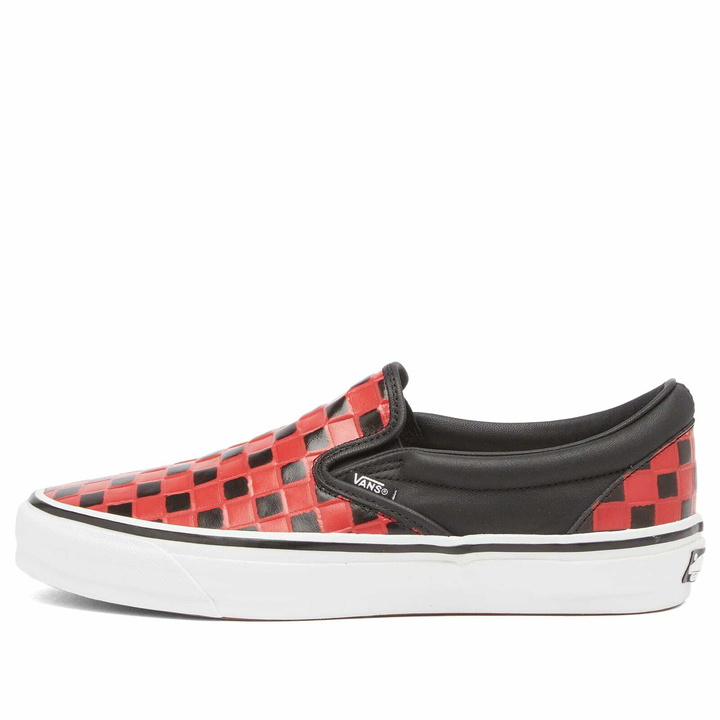 Photo: Vans OTW Classic Slip-On 98 Vibram Sneaker in Check Black/Racing Red