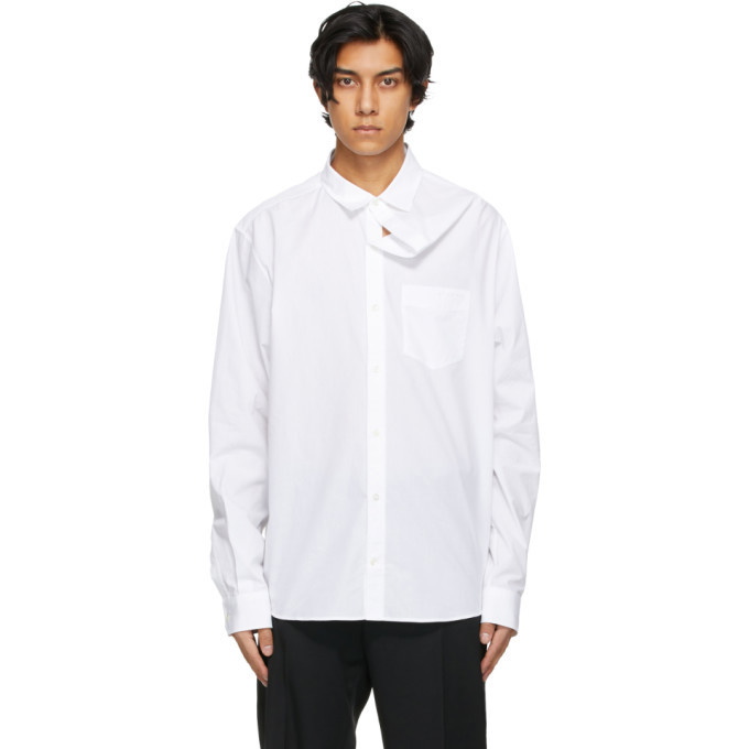 Y/Project White Classic Asymmetric Collar Shirt Y/Project