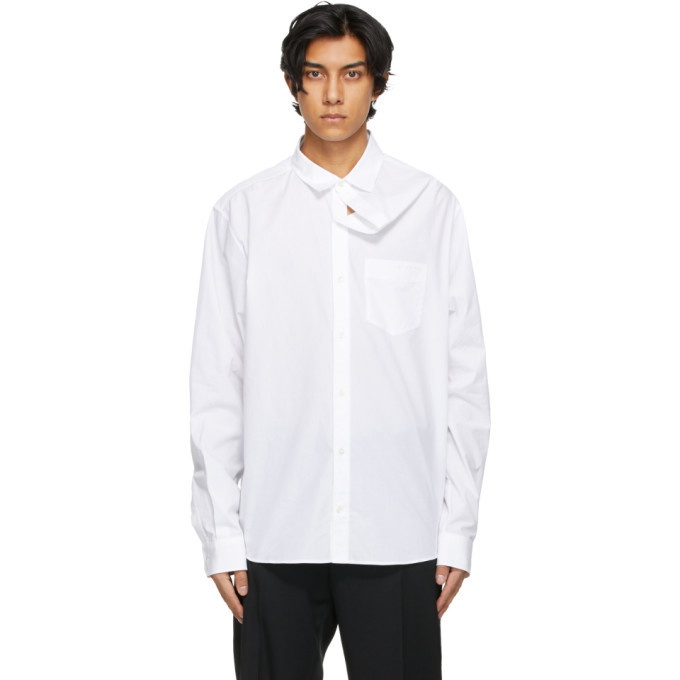 Photo: Y/Project White Classic Asymmetric Collar Shirt