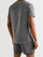 NIKE TRAINING - Garment-Dyed Dri-FIT Mesh Yoga T-Shirt - Gray