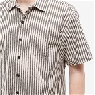 Oliver Spencer Men's Riviera Short Sleeve Shirt in Cream/Charcoal